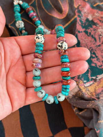 MULTI COLOR CHARM NECKLACE - NO. 1