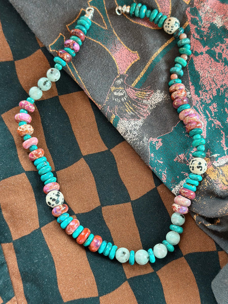 MULTI COLOR CHARM NECKLACE - NO. 1