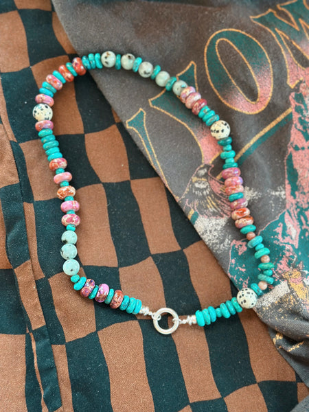 MULTI COLOR CHARM NECKLACE - NO. 1