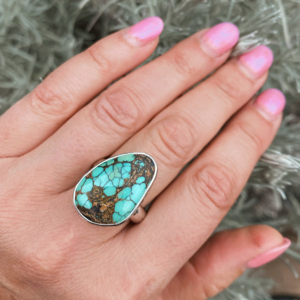CHUNKY TURQUOISE RING - SIZE 8.75
