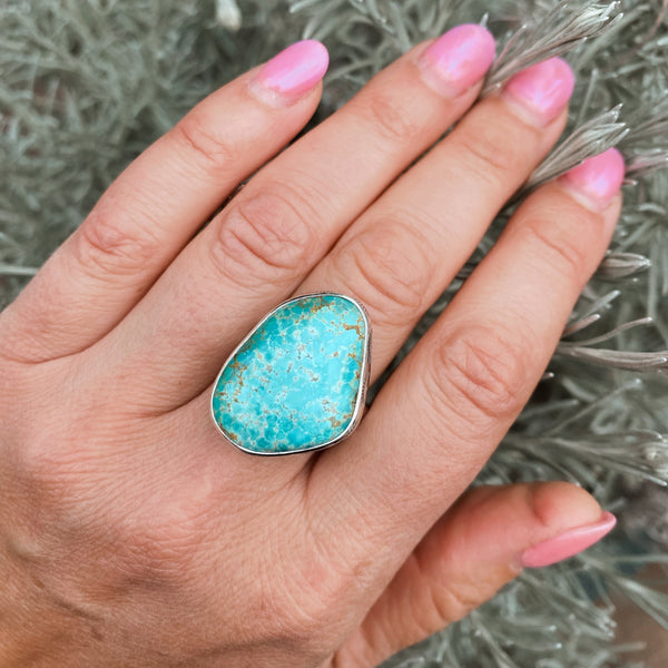 CHUNKY TURQUOISE RING - SIZE 9