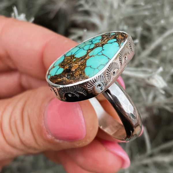 CHUNKY TURQUOISE RING - SIZE 8.75