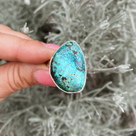 CHUNKY TURQUOISE RING - SIZE 10.5