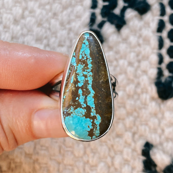 NUMBER 8 TURQUOISE RING - SIZE 8 1/2
