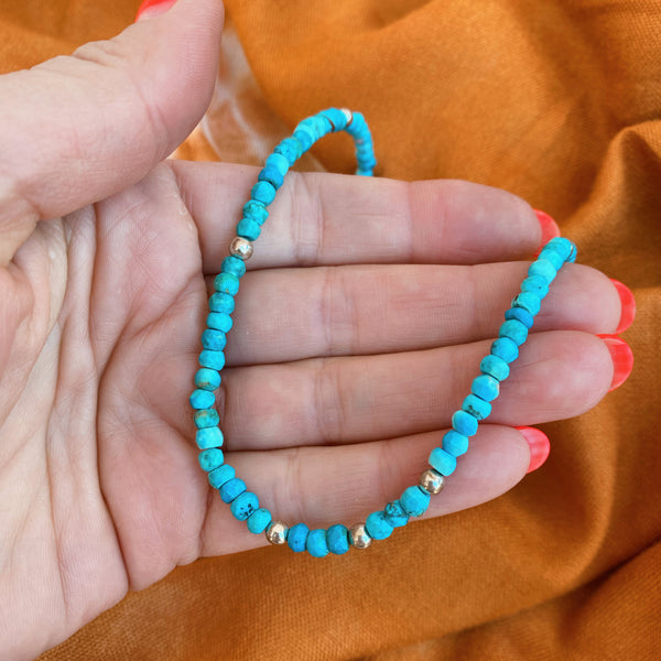 TURQUOISE BEADED NECKLACE - No.1