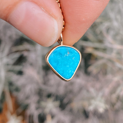 TURQUOISE GOLD PENDANT - NO. 2
