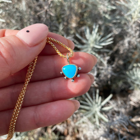 OJO TURQUOISE GOLD PENDANT - NO. 5