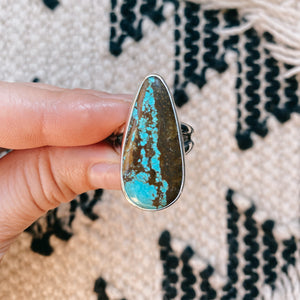 NUMBER 8 TURQUOISE RING - SIZE 8 1/2