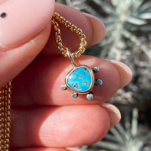 OJO TURQUOISE GOLD PENDANT - NO. 4