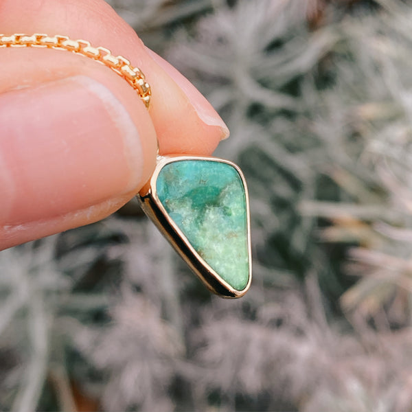 TURQUOISE GOLD PENDANT - NO. 3
