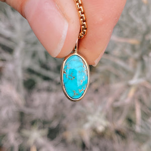 TURQUOISE GOLD PENDANT - NO. 1